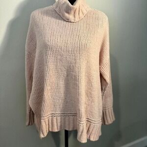 NWOT Ultra Soft Aerie Soft Pink Turtleneck / Relaxed Fit / Size S